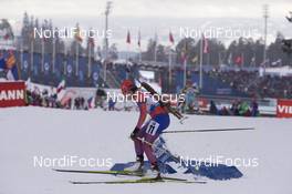 03.03.2016, Oslo, Norway (NOR): Susan Dunklee (USA) - IBU world championships biathlon, relay mixed, Oslo (NOR). www.nordicfocus.com. © Manzoni/NordicFocus. Every downloaded picture is fee-liable.