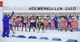 03.03.2016, Oslo, Norway (NOR): Event Feature: Start of the Mixed Relay - IBU world championships biathlon, relay mixed, Oslo (NOR). www.nordicfocus.com. © Tumashov/NordicFocus. Every downloaded picture is fee-liable.