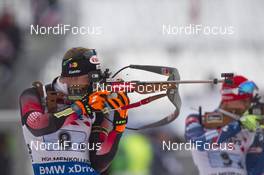 03.03.2016, Oslo, Norway (NOR): Dominik Landertinger (AUT) - IBU world championships biathlon, relay mixed, Oslo (NOR). www.nordicfocus.com. © Manzoni/NordicFocus. Every downloaded picture is fee-liable.