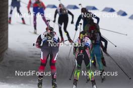 03.03.2016, Oslo, Norway (NOR): Event Feature: The womens field races down the track  - IBU world championships biathlon, relay mixed, Oslo (NOR). www.nordicfocus.com. © Manzoni/NordicFocus. Every downloaded picture is fee-liable.