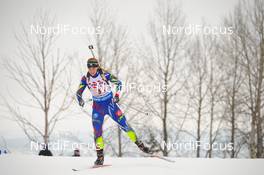 03.03.2016, Oslo, Norway (NOR): Anais Bescond (FRA) - IBU world championships biathlon, relay mixed, Oslo (NOR). www.nordicfocus.com. © Tumashov/NordicFocus. Every downloaded picture is fee-liable.