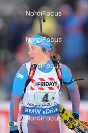 03.03.2016, Oslo, Norway (NOR): Ekaterina Yurlova (RUS) - IBU world championships biathlon, relay mixed, Oslo (NOR). www.nordicfocus.com. © Tumashov/NordicFocus. Every downloaded picture is fee-liable.