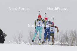 06.03.2016, Oslo, Norway (NOR): Olena Pidhrushna (UKR), Veronika Vitkova (CZE), Franziska Preuss (GER), (l-r) - IBU world championships biathlon, pursuit women, Oslo (NOR). www.nordicfocus.com. © NordicFocus. Every downloaded picture is fee-liable.