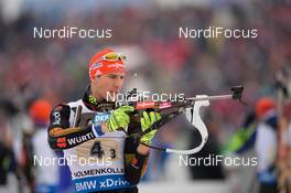 12.03.2016, Oslo, Norway (NOR): Arnd Peiffer (GER) - IBU world championships biathlon, relay men, Oslo (NOR). www.nordicfocus.com. © Tumashov/NordicFocus. Every downloaded picture is fee-liable.