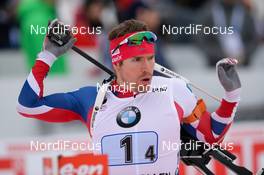 12.03.2016, Oslo, Norway (NOR): Emil Hegle Svendsen (NOR) - IBU world championships biathlon, relay men, Oslo (NOR). www.nordicfocus.com. © Tumashov/NordicFocus. Every downloaded picture is fee-liable.