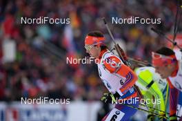12.03.2016, Oslo, Norway (NOR): Sean Doherty (USA) - IBU world championships biathlon, relay men, Oslo (NOR). www.nordicfocus.com. © Tumashov/NordicFocus. Every downloaded picture is fee-liable.
