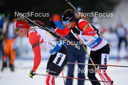 12.03.2016, Oslo, Norway (NOR): Scott Gow (CAN), Brendan Green (CAN) - IBU world championships biathlon, relay men, Oslo (NOR). www.nordicfocus.com. © Tumashov/NordicFocus. Every downloaded picture is fee-liable.