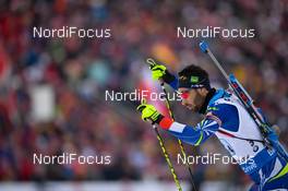 12.03.2016, Oslo, Norway (NOR): Martin Fourcade (FRA) - IBU world championships biathlon, relay men, Oslo (NOR). www.nordicfocus.com. © Tumashov/NordicFocus. Every downloaded picture is fee-liable.