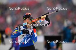 12.03.2016, Oslo, Norway (NOR): Simon Desthieux (FRA) - IBU world championships biathlon, relay men, Oslo (NOR). www.nordicfocus.com. © Tumashov/NordicFocus. Every downloaded picture is fee-liable.