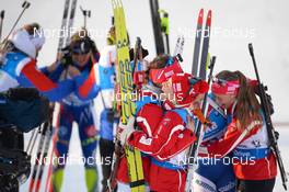 11.03.2016, Oslo, Norway (NOR): Tiril Eckhoff (NOR), Fanny Horn Birkeland (NOR) - IBU world championships biathlon, relay women, Oslo (NOR). www.nordicfocus.com. © Tumashov/NordicFocus. Every downloaded picture is fee-liable.