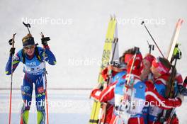 11.03.2016, Oslo, Norway (NOR): Marie Dorin Habert (FRA) - IBU world championships biathlon, relay women, Oslo (NOR). www.nordicfocus.com. © Tumashov/NordicFocus. Every downloaded picture is fee-liable.