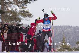 11.03.2016, Oslo, Norway (NOR): Rosanna Crawford (CAN) - IBU world championships biathlon, relay women, Oslo (NOR). www.nordicfocus.com. © NordicFocus. Every downloaded picture is fee-liable.