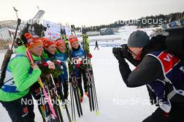 11.03.2016, Oslo, Norway (NOR): Franziska Preuss (GER), Franziska Hildebrand (GER), Maren Hammerschmidt (GER), Laura Dahlmeier (GER) - IBU world championships biathlon, relay women, Oslo (NOR). www.nordicfocus.com. © Tumashov/NordicFocus. Every downloaded picture is fee-liable.