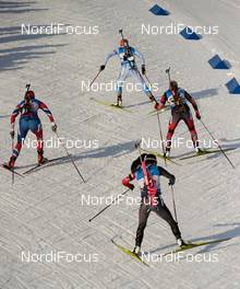 11.03.2016, Oslo, Norway (NOR): Synnoeve Solemdal (NOR), Kaisa Makarainen (FIN), Lisa Theresa Hauser (AUT), Fuyuko Tachizaki (JPN) - IBU world championships biathlon, relay women, Oslo (NOR). www.nordicfocus.com. © Tumashov/NordicFocus. Every downloaded picture is fee-liable.