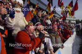 11.03.2016, Oslo, Norway (NOR): fans Event Feature: - IBU world championships biathlon, relay women, Oslo (NOR). www.nordicfocus.com. © Tumashov/NordicFocus. Every downloaded picture is fee-liable.