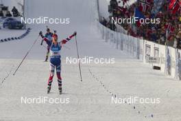11.03.2016, Oslo, Norway (NOR): Marte Olsbu (NOR) - IBU world championships biathlon, relay women, Oslo (NOR). www.nordicfocus.com. © NordicFocus. Every downloaded picture is fee-liable.