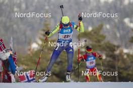 11.03.2016, Oslo, Norway (NOR): Ji-Hee Mun (KOR) - IBU world championships biathlon, relay women, Oslo (NOR). www.nordicfocus.com. © NordicFocus. Every downloaded picture is fee-liable.