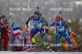 11.03.2016, Oslo, Norway (NOR): Anais Bescond (FRA) - IBU world championships biathlon, relay women, Oslo (NOR). www.nordicfocus.com. © NordicFocus. Every downloaded picture is fee-liable.