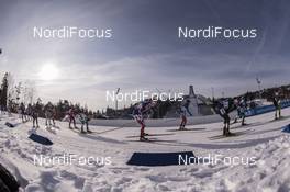 11.03.2016, Oslo, Norway (NOR): Synnoeve Solemdal (NOR), Lisa Vittozzi (ITA), Justine Braisaz (FAR), (l-r) - IBU world championships biathlon, relay women, Oslo (NOR). www.nordicfocus.com. © NordicFocus. Every downloaded picture is fee-liable.