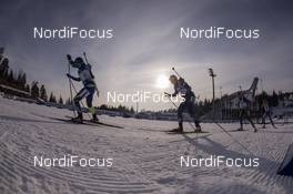 11.03.2016, Oslo, Norway (NOR): Anais Chevalier (FRA), Lucie Charvatova (CZE), (l-r) - IBU world championships biathlon, relay women, Oslo (NOR). www.nordicfocus.com. © NordicFocus. Every downloaded picture is fee-liable.