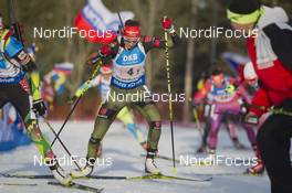 11.03.2016, Oslo, Norway (NOR): Franziska Preuss (GER) - IBU world championships biathlon, relay women, Oslo (NOR). www.nordicfocus.com. © NordicFocus. Every downloaded picture is fee-liable.