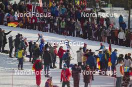11.03.2016, Oslo, Norway (NOR): Maren Hammerschmidt (GER), Weronika Nowakowska (POL), Olena Pidhrushna (UKR), (l-r) - IBU world championships biathlon, relay women, Oslo (NOR). www.nordicfocus.com. © NordicFocus. Every downloaded picture is fee-liable.