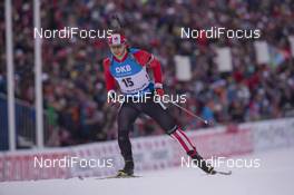 05.03.2016, Oslo, Norway (NOR): Macx Davies (CAN) - IBU world championships biathlon, sprint men, Oslo (NOR). www.nordicfocus.com. © NordicFocus. Every downloaded picture is fee-liable.