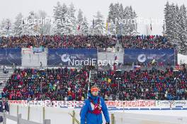 05.03.2016, Oslo, Norway (NOR): Event Feature: View over the new grand stand - IBU world championships biathlon, sprint men, Oslo (NOR). www.nordicfocus.com. © NordicFocus. Every downloaded picture is fee-liable.