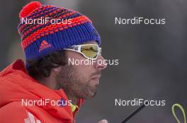 05.03.2016, Oslo, Norway (NOR): Event Feature: US Team Staff watch the Race - IBU world championships biathlon, sprint women, Oslo (NOR). www.nordicfocus.com. © NordicFocus. Every downloaded picture is fee-liable.