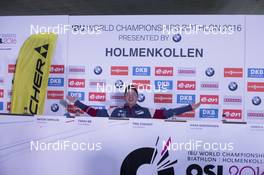 04.03.2016, Oslo, Norway (NOR): Tarjei Boe (NOR) - IBU world championships biathlon, Fischer Press Conference , Oslo (NOR). www.nordicfocus.com. © NordicFocus. Every downloaded picture is fee-liable.