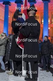 02.03.2016, Oslo, Norway (NOR): Event Feature: The kings guards raise the norwegian flag - IBU world championships biathlon, opening ceremony, Oslo (NOR). www.nordicfocus.com. © NordicFocus. Every downloaded picture is fee-liable.