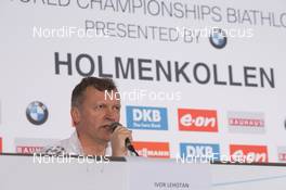 12.03.2016, Oslo, Norway (NOR): Ivor Lehotan (SVK) IBU vice president responsible for information - IBU world championships biathlon, training, Oslo (NOR). www.nordicfocus.com. © NordicFocus. Every downloaded picture is fee-liable.