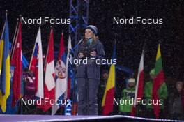 02.03.2016, Oslo, Norway (NOR): Event Feature: Norwegian Sports- and Cultural Minister Linda Hofstad Helleland (NOR)  - IBU world championships biathlon, opening ceremony, Oslo (NOR). www.nordicfocus.com. © NordicFocus. Every downloaded picture is fee-liable.