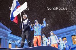 02.03.2016, Oslo, Norway (NOR): Event Feature: Team Russia walks in - IBU world championships biathlon, opening ceremony, Oslo (NOR). www.nordicfocus.com. © NordicFocus. Every downloaded picture is fee-liable.