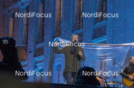 02.03.2016, Oslo, Norway (NOR): Event Feature: Gaute Ormaasend (NOR), norwegian singer - IBU world championships biathlon, opening ceremony, Oslo (NOR). www.nordicfocus.com. © NordicFocus. Every downloaded picture is fee-liable.