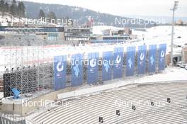 01.03.2016, Oslo, Norway (NOR): Event Feature: `overview over the stadium of Holmenkollen - IBU world championships biathlon, training, Oslo (NOR). www.nordicfocus.com. © Tumashov/NordicFocus. Every downloaded picture is fee-liable.