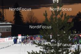 27.11.2016, Oestersund, Sweden, (SWE): Event Feature: Start of the first race, the mixed relay - IBU world cup biathlon, relay mixed, Oestersund (SWE). www.nordicfocus.com. © Manzoni/NordicFocus. Every downloaded picture is fee-liable.