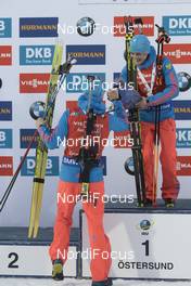 04.12.2016, Oestersund, Sweden, (SWE): Maxim Tsvetkov (RUS), Anton Babikov (RUS) - IBU world cup biathlon, pursuit men, Oestersund (SWE). www.nordicfocus.com. © Manzoni/NordicFocus. Every downloaded picture is fee-liable.