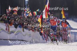 10.12.2016, Pokljuka, Slovenia (SLO): Johannes Thingnes Boe (NOR), Anton Shipulin (RUS), (l-r) -  IBU world cup biathlon, pursuit men, Pokljuka (SLO). www.nordicfocus.com. © Manzoni/NordicFocus. Every downloaded picture is fee-liable.