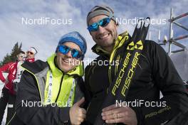 09.12.2016, Pokljuka, Slovenia (SLO): Michael Grossegger (AUT) and Gerhard Urain (AUT) -  IBU world cup biathlon, sprint men, Pokljuka (SLO). www.nordicfocus.com. © Manzoni/NordicFocus. Every downloaded picture is fee-liable.
