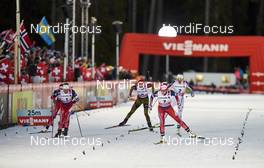 01.01.2016, Lenzerheide, Switzerland (SUI): Ingvild Flugstad Oestberg (NOR), Hanna Kolb (GER), Maiken Caspersen Falla (NOR), (l-r)  - FIS world cup cross-country, tour de ski, individual sprint, Lenzerheide (SUI). www.nordicfocus.com. © Felgenhauer/NordicFocus. Every downloaded picture is fee-liable.