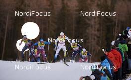 01.01.2016, Lenzerheide, Switzerland (SUI): Andrew Newell (USA), Andrey Larkov (RUS), Oskar Svensson (SWE), Federico Pellegrino (ITA), (l-r)  - FIS world cup cross-country, tour de ski, individual sprint, Lenzerheide (SUI). www.nordicfocus.com. © Felgenhauer/NordicFocus. Every downloaded picture is fee-liable.