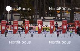 01.01.2016, Lenzerheide, Switzerland (SUI): Lucia Anger (GER), Nathalie Von Siebenthal (SUI), Charlotte Kalla (SWE), Astrid Uhrenholdt Jacobsen (NOR), Alenka Cebasek (SLO), (l-r)  - FIS world cup cross-country, tour de ski, individual sprint, Lenzerheide (SUI). www.nordicfocus.com. © Felgenhauer/NordicFocus. Every downloaded picture is fee-liable.