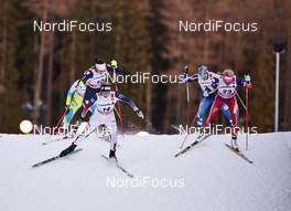 01.01.2016, Lenzerheide, Switzerland (SUI): Jessica Diggins (USA), Therese Johaug (NOR), (l-r)  - FIS world cup cross-country, tour de ski, individual sprint, Lenzerheide (SUI). www.nordicfocus.com. © Felgenhauer/NordicFocus. Every downloaded picture is fee-liable.