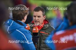 01.01.2016, Lenzerheide, Switzerland (SUI): Tobias Angerer (GER), working for german TV   - FIS world cup cross-country, tour de ski, individual sprint, Lenzerheide (SUI). www.nordicfocus.com. © Felgenhauer/NordicFocus. Every downloaded picture is fee-liable.