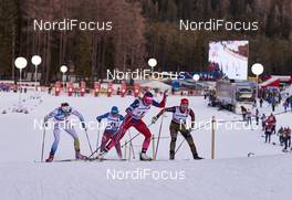 01.01.2016, Lenzerheide, Switzerland (SUI): Stina Nilsson (SWE), Natalia Matveeva (RUS), Ingvild Flugstad Oestberg (NOR), Hanna Kolb (GER), (l-r)  - FIS world cup cross-country, tour de ski, individual sprint, Lenzerheide (SUI). www.nordicfocus.com. © Felgenhauer/NordicFocus. Every downloaded picture is fee-liable.