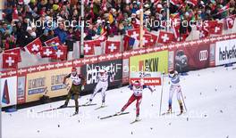 01.01.2016, Lenzerheide, Switzerland (SUI): Hanna Kolb (GER), Sophie Caldwell (USA), Maiken Caspersen Falla (NOR), Stina Nilsson (SWE), (l-r)  - FIS world cup cross-country, tour de ski, individual sprint, Lenzerheide (SUI). www.nordicfocus.com. © Felgenhauer/NordicFocus. Every downloaded picture is fee-liable.