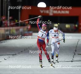 01.01.2016, Lenzerheide, Switzerland (SUI): Maiken Caspersen Falla (NOR), Ida Ingemarsdotter (SWE), (l-r)  - FIS world cup cross-country, tour de ski, individual sprint, Lenzerheide (SUI). www.nordicfocus.com. © Felgenhauer/NordicFocus. Every downloaded picture is fee-liable.