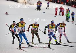 01.01.2016, Lenzerheide, Switzerland (SUI): Iivo Niskanen (FIN), Sebastian Eisenlauer (GER), Renaud Jay (FRA), Andrew Young (GBR), (l-r)  - FIS world cup cross-country, tour de ski, individual sprint, Lenzerheide (SUI). www.nordicfocus.com. © Felgenhauer/NordicFocus. Every downloaded picture is fee-liable.