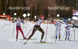 01.01.2016, Lenzerheide, Switzerland (SUI): Ragnhild Haga (NOR), Denise Herrmann (GER), Ida Ingemarsdotter (SWE), (l-r)  - FIS world cup cross-country, tour de ski, individual sprint, Lenzerheide (SUI). www.nordicfocus.com. © Felgenhauer/NordicFocus. Every downloaded picture is fee-liable.